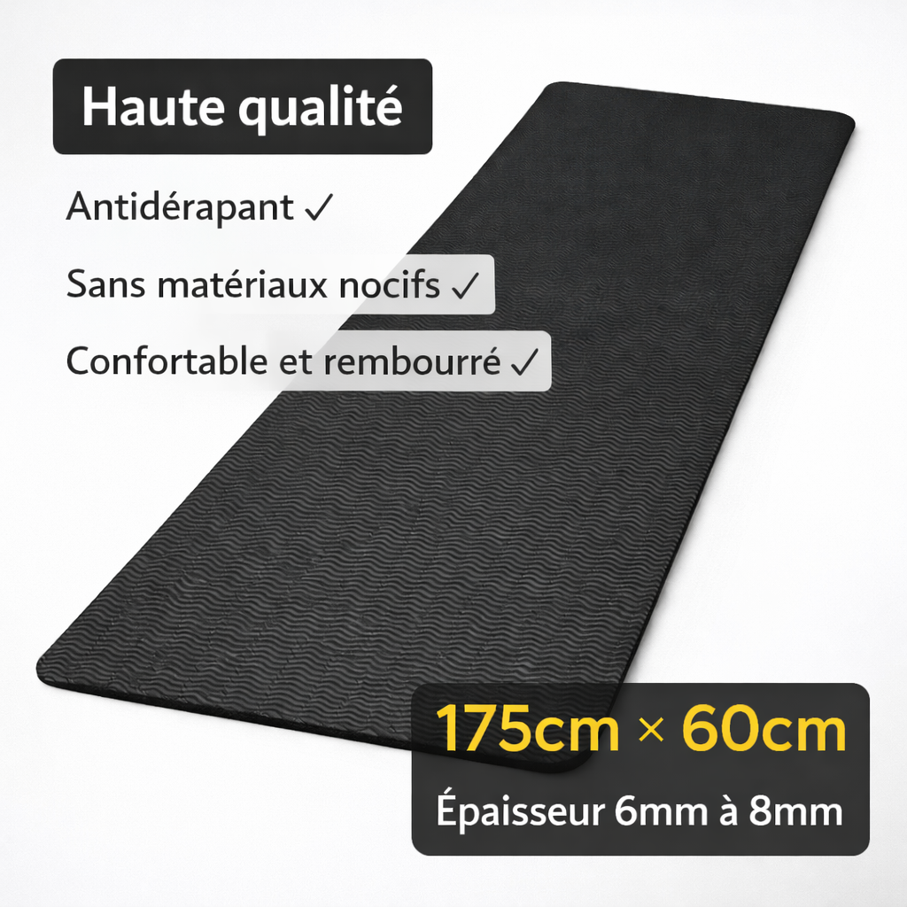 Yoga & Fitness Mat – Tapis de Sport مريح وعملي للرياضة ولليوغا