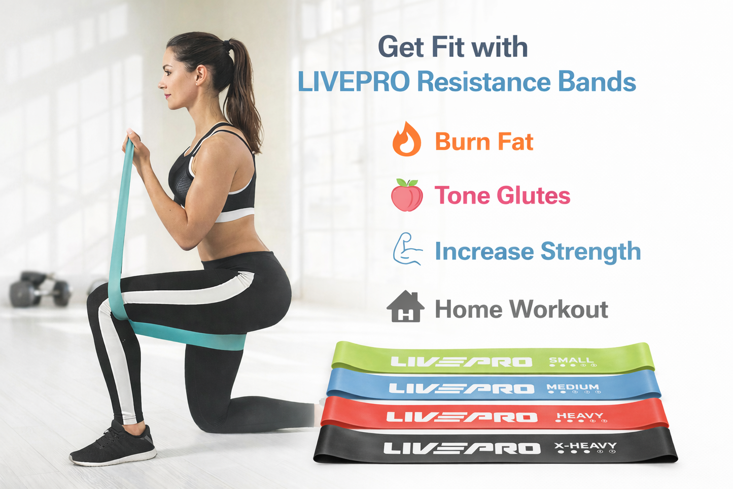 Resistance Loop Band – حزمة 4 مستويات مقاومة لتمارين اللياقة 💪