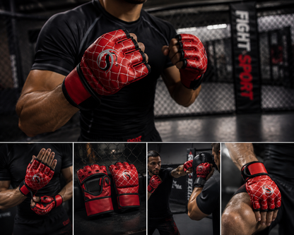 Gants MMA Pro Combat Rouge