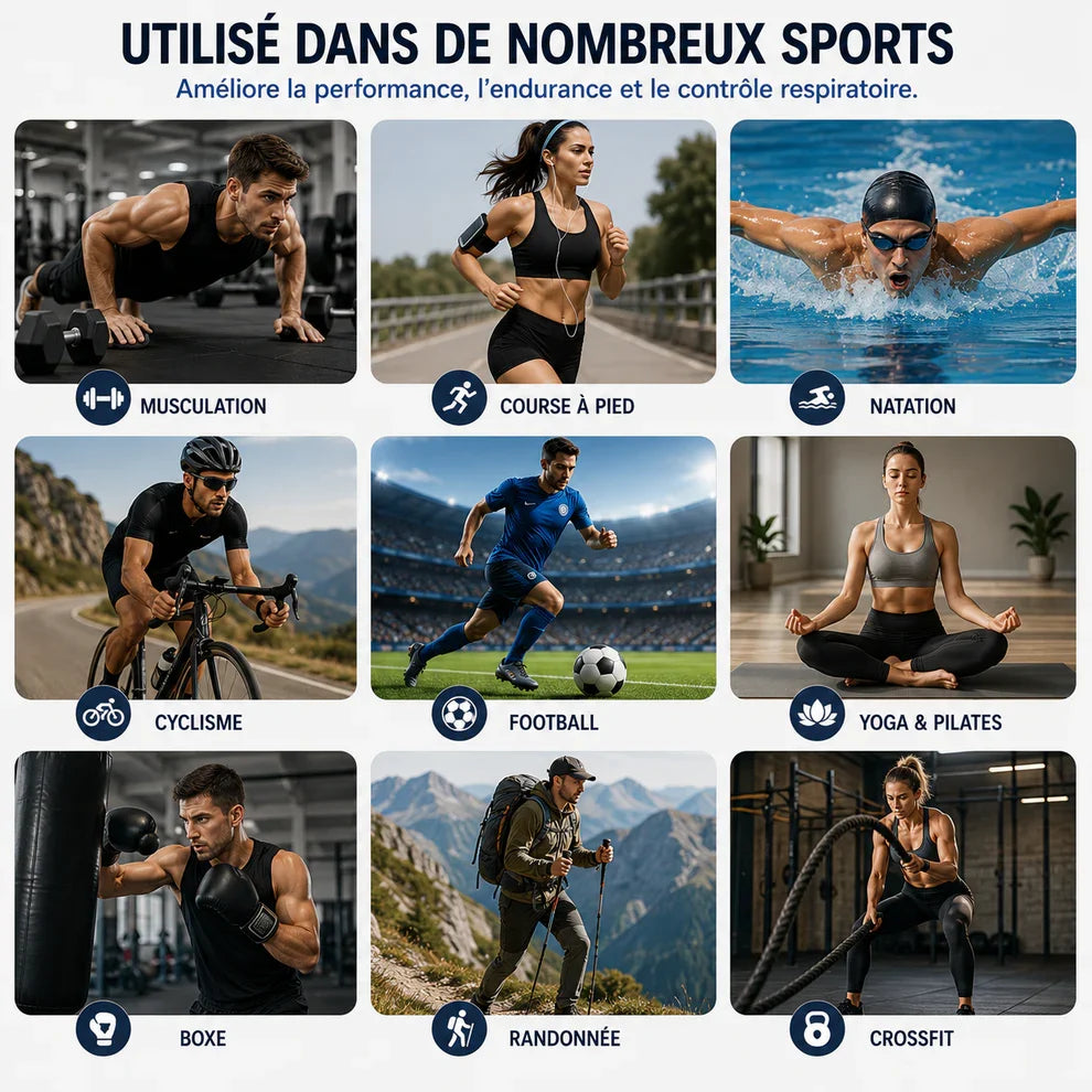 Appareil d’Exercice Respiratoire Réglable –