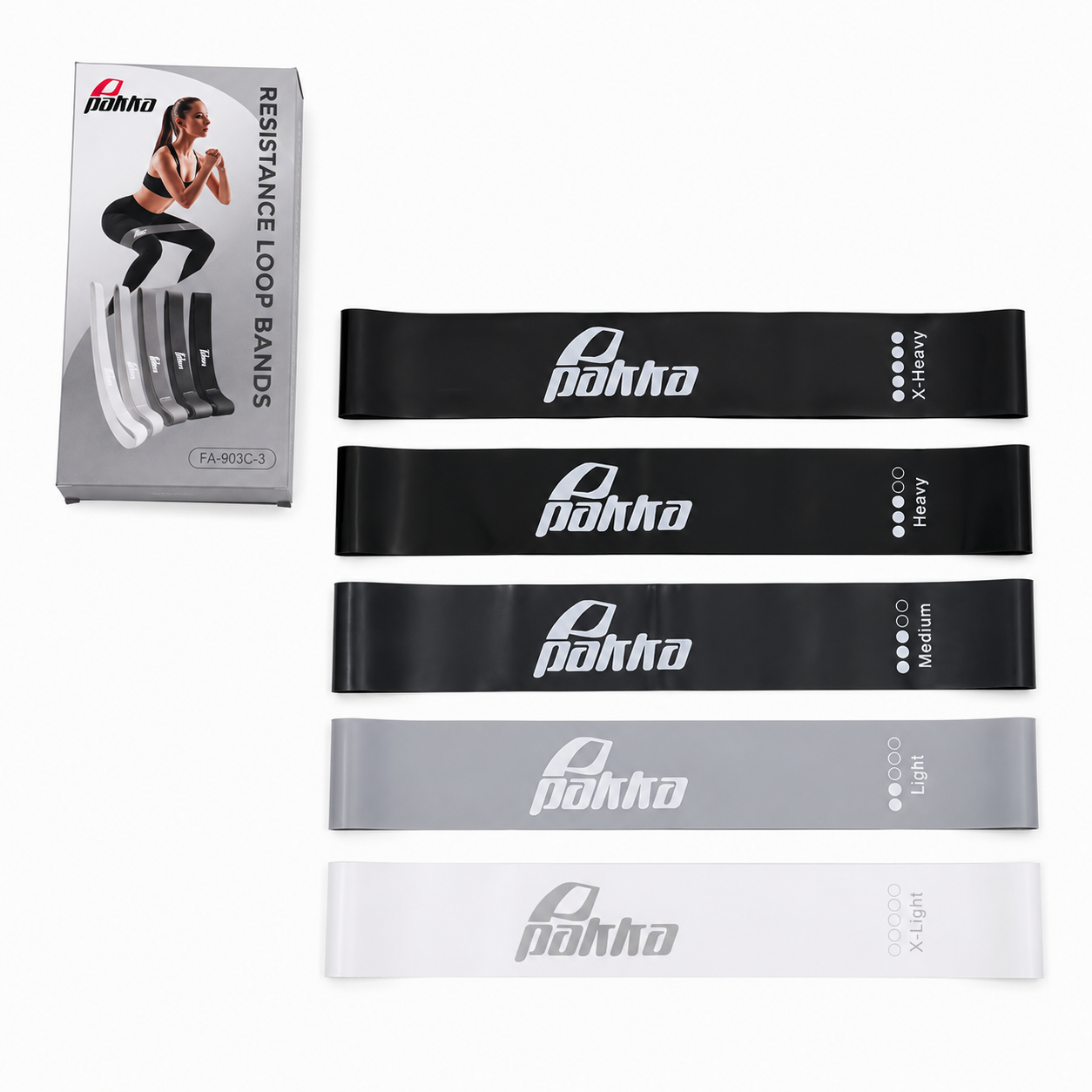 Pack 5 Mini Bandes de Résistance – 5 Niveaux pour Fitness & Renforcement