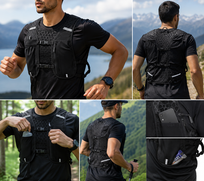 Lightweight Running Vest – Léger & Respirant avec Poches Multiples